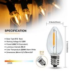 15 Pack C7 Led Night Light Bulbs E12 Candelabra Base Warm White 2200k Plastic