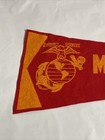 Usmc Marine Corps League Of Pennsylvania Military Felt Wool Pennant Red Ega Vtg