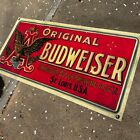 Vintage Budweiser Anheuser Busch Sign Classic Beer Advertising Man Cave