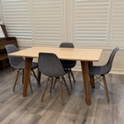 Inside Weather Modern 5-piece Dining Set Light Wood Table   Gray Chairs