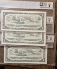 Lot Of 3 1954 Replacement 1 Dollar Bill s Pcgs64