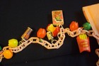 Vtg Gumball Charm Cracker Jack 60 s Hk Pink Plastic Gumball 30  Necklace Vending