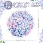100 Pcs Floral Paper Napkins Purple Flower Shaped Cocktail Napkins Vintage Guest