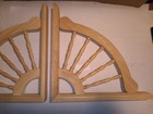 Set Of 2 Unfinished Spindle Wheel Corbel Corner Brackets Braces Millwork 12 X 12