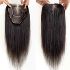 8x8  Hd Transparent Lace Topper Human Hair System Women Straight Closure 28 