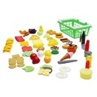 Play Food Basket 100 Piece Pretend Play Kitchen Set Toy For Toddlers Kids