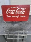 Vtg Coca Cola Metal Foldable Store Display Rack Cart Sign Take Enough Home Coke
