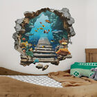 Wall Stickers 3d Sea Room Floor Decal Underwater World Fish Turtle Mural Decor