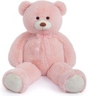 Big Teddy Bear  Large Bear Stuffed Animal  48   Pink   Cute Soft Cuddly Plush   