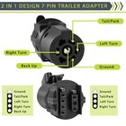 Jiomrzo 7 To 4   5 Pin Trailer Light Adapter   convenient 2-in-1 Design    