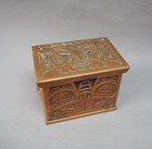 Fine Heavy North West Coast Native North American Copper Covered Decorated Chest