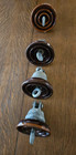 Lot Of 4 Vintage Bell Shaped Telephone   Telegraph Insulator Brown Ceramic