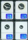 1997-w Proof Platinum Eagle Ngc Pr70 Pf70 4-coins Set  100  50  25  10    