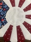 Handmade Quilted 10    Patriotic Red White Blue Rustic Farmhouse Table Topper  New