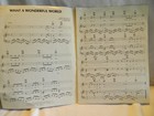 Vintage Sheet Music    what A Wonderful World    As Recorded By Louis Armstrong