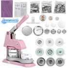 Button Maker Machine Pin Badge Maker 1  1 25  2 25  3-in-1 300button Parts Pink