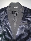 Men s Manfinity Black Sequins Black Trimmings Tuxedo Dinner Jacket Sizelarge 40r
