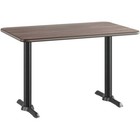 30  X 48  Rectangular Ash Laminate Table Top With Bases - Restaurant Table