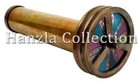 Vintage Antique Brass Double Rotating Wheel Stained Glass Kaleidoscope Handmade