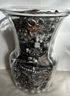 Mostly Silver Tone Mystery Jewlery Jar