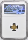 Crude 1857 California Fractional Gold Indian Wreath  1 Ngc Ms-64