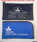 8 Vintage Bank Deposit Money Bag Pouches - Illinois Tennessee Texas
