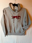 Nhl Official Licensed Women   s Gray Pullover Hoodie With Red Logo