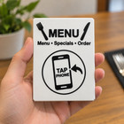 Restaurant Nfc Menu Card Tap To View Digital Menu Contactless Ordering Sign