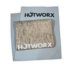 Hotworx Brown Gray Eco-friendly Workout Yoga Mat   Microfiber Towel Combo Set