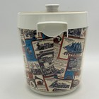 Vintage Thermo-serv West Bend Ice Bucket Antique Car Bicycle Retro Barware Usa