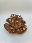 Vintage Ceramic Macrame Bead Ceramic Frog - 4 5    Glossy Finish