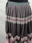 Vintage Handmade Seminole Patchwork Skirt Black Pink White Native American Fl