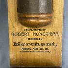 Vintage Match Safe Striker Wall  Wood Robert Moncrieff Advertising Pierson  Il