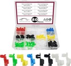 80 Piece Car Door Lock Rod Clips Assortment Kit Tailgate Handle Rod End Retainer