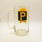 Vintage Pittsburgh Pirates 16 Oz Glass Beer Mug Old Logo 1970s
