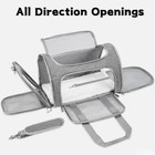 Soft-sided Cat dog pet Carrier  Collapsible Pets 17 l X 11 w X 11 h  Gray