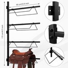 4 Tier Saddle Rack Wall Mount  Horse Saddle Rack For English   Western Saddles  