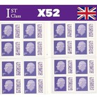 Origional 1st Class Stamps X52 Royal Mail Barcoded First Class Same Day Dispatch