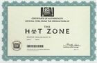 The Hot Zone Screen Used Prop Hospital Wristband Lot Gordy Vance
