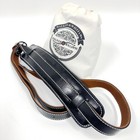 Walker   Williams C-18 Black Grain Leather Vintage Style Guitar Strap Up To 61   