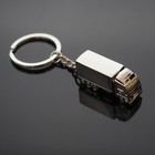 Semi Truck Keychain Lorry Car Key Ring Key Fob Silver Metal Gift Keyring 