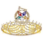 Freemason O e s Grand Matron Crown In Gold Tone  With Hand Polished O e s Crown