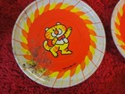 7 Lot Vintage Childrens Hong Kong Metal Toy Doll Dish Set Pot Stove Burner Tiger
