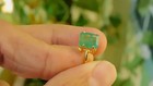 2 50 Ct Emerald Natural Emerald Diamond Engagement Ring 14k Yellow Gold Size 8