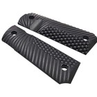 G10 1911 Grips Full Size Black Sunburst Texture Tactical Ambidextrous Cut
