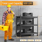 Heavy Duty Metal Shelving Unit 3-tier Garage Shelves Utility Garden Tool Rack