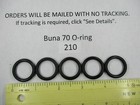 210 O-ring 3 4  Id X 1  Od X 1 8  Thick  Buna-70    Quan 5 