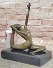 Signed Milo Art Deco Nude Female Bronze Sculpture Hot Cast Statue Figurine