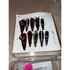 Custom Extra Small Cat Claw Press On Nails Red Black Gothic Snake 3d Stiletto