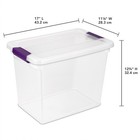 Sterilite 27 Qt Clearview Latch Storage Stackable Bin With Latching Lid  12 Pack